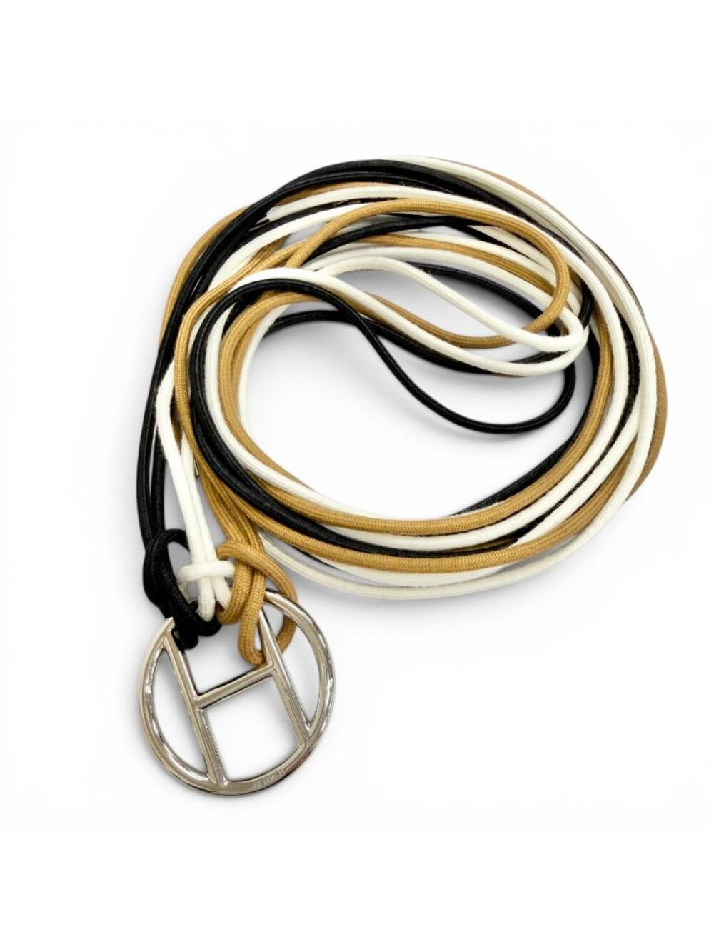 Hermes Sash Belt Silver H Motif